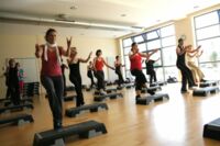 Step-Aerobic beim TuS Bramsche